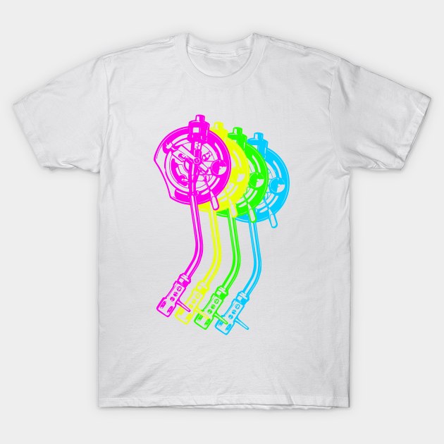 TURNTABLE ARM IN COLOR T-Shirt by KIMIDIGI